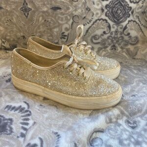 Kate Spade Keds Platform Sparkling Glitter Women's Sneakers